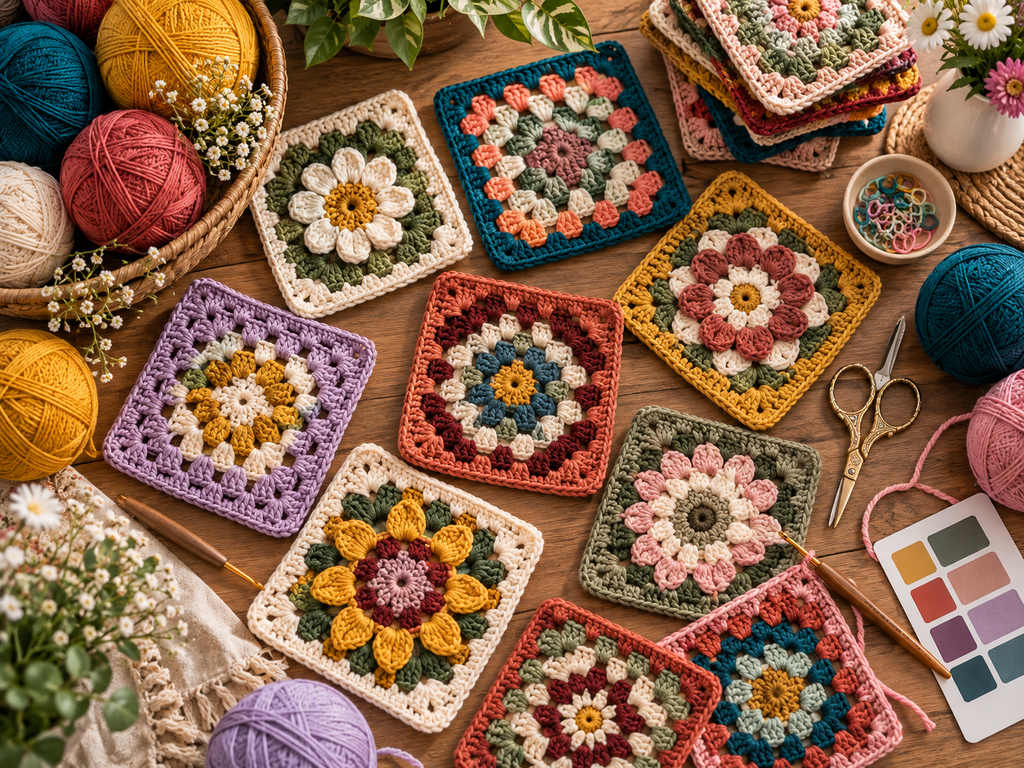 crochet granny square patterns
