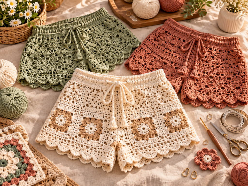 crochet shorts patterns for women