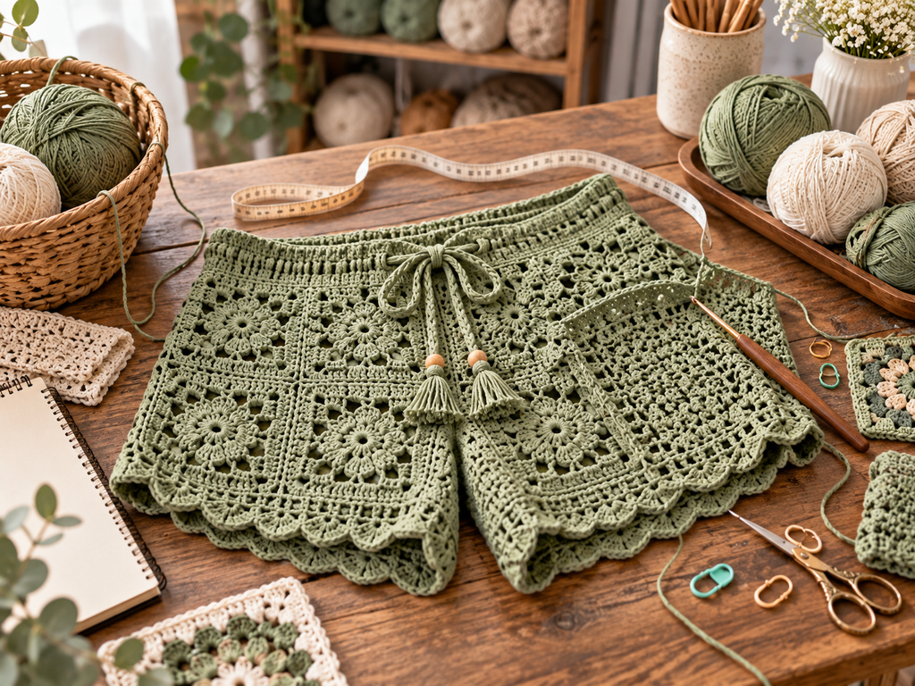 crochet shorts patterns for women