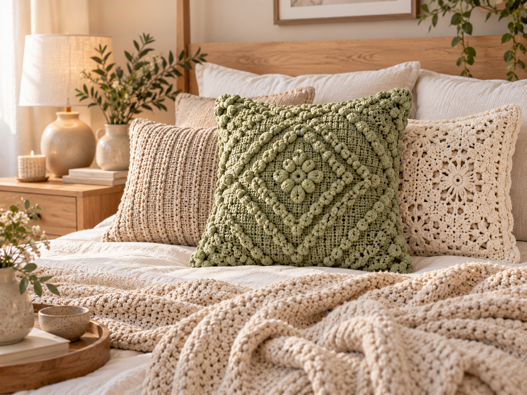 cute and stylish crochet pillow patterns