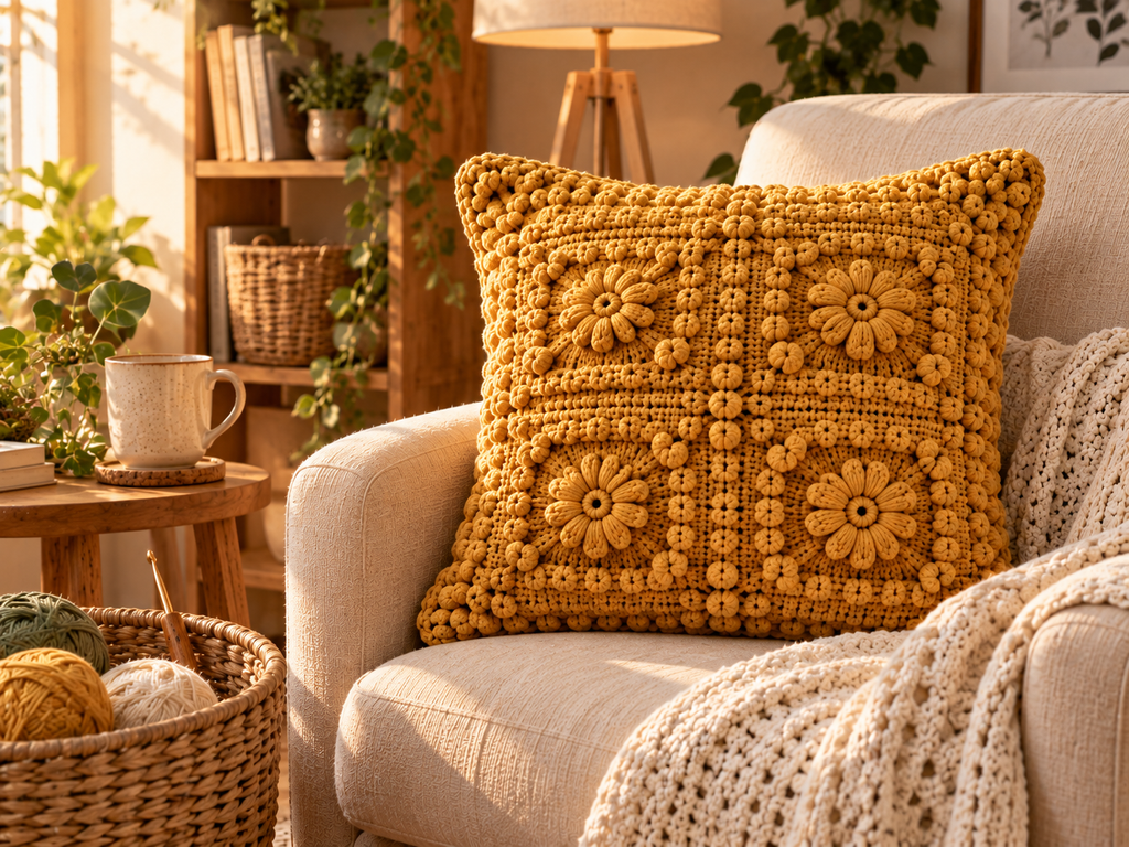 cute and stylish crochet pillow patterns