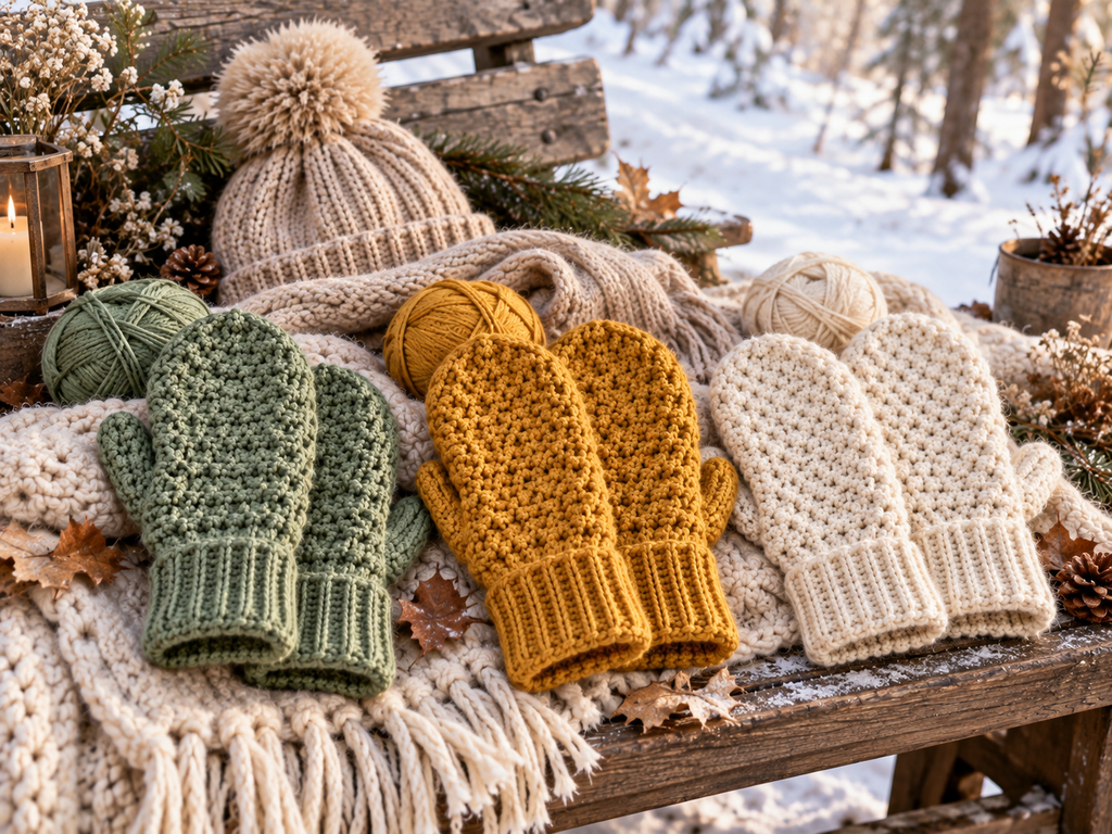 easy and warm crochet mitten patterns