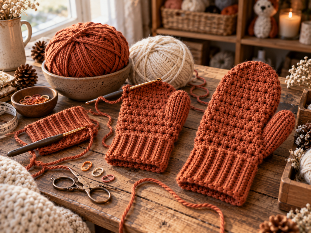 easy and warm crochet mitten patterns