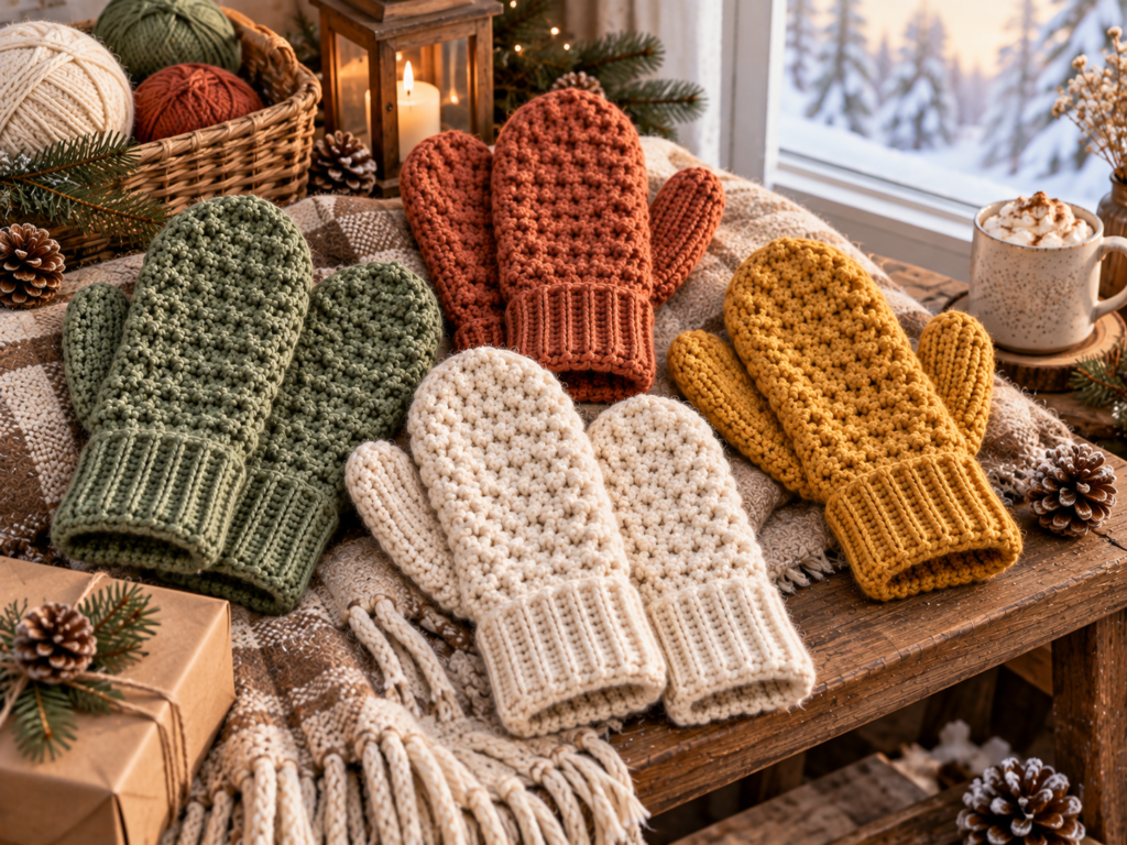 easy and warm crochet mitten patterns