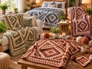 beautiful mosaic crochet blanket patterns