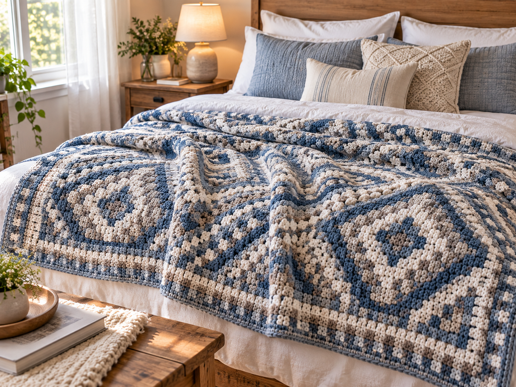 beautiful mosaic crochet blanket patterns