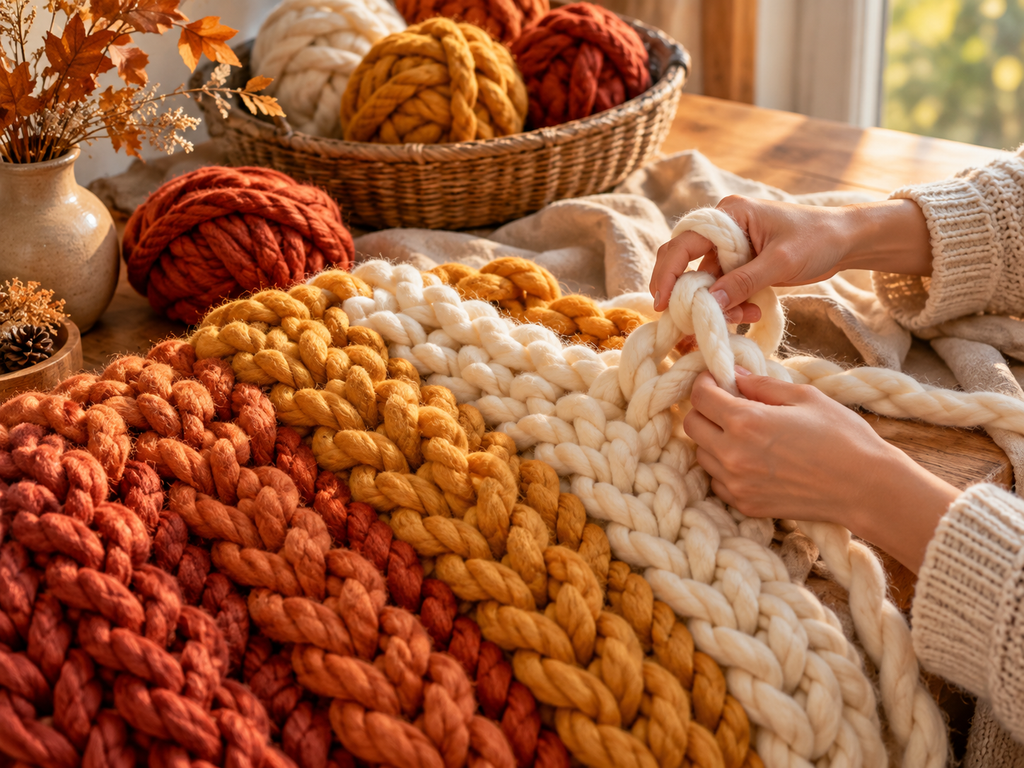 Chunky Finger Crochet Blanket