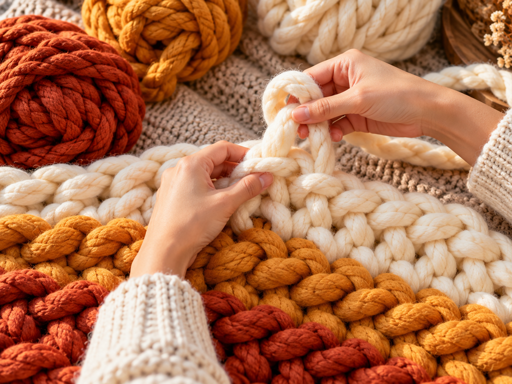 Chunky Finger Crochet Blanket