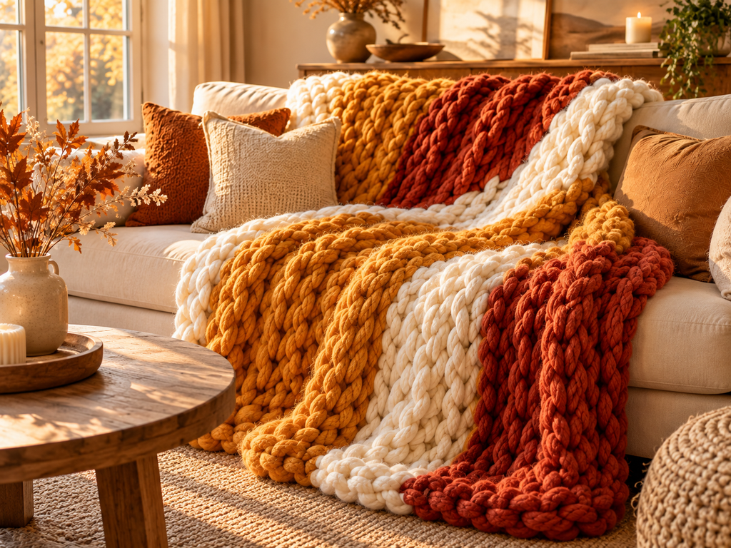 Chunky Finger Crochet Blanket