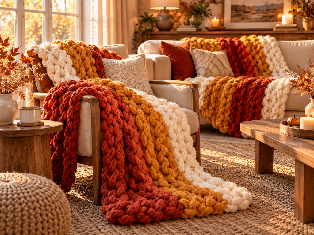 Chunky Finger Crochet Blanket