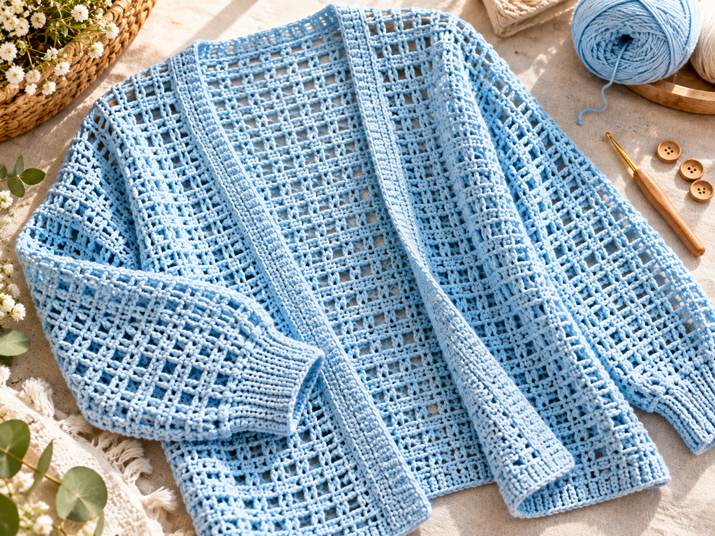Easy Summer Crochet Cardigan Pattern