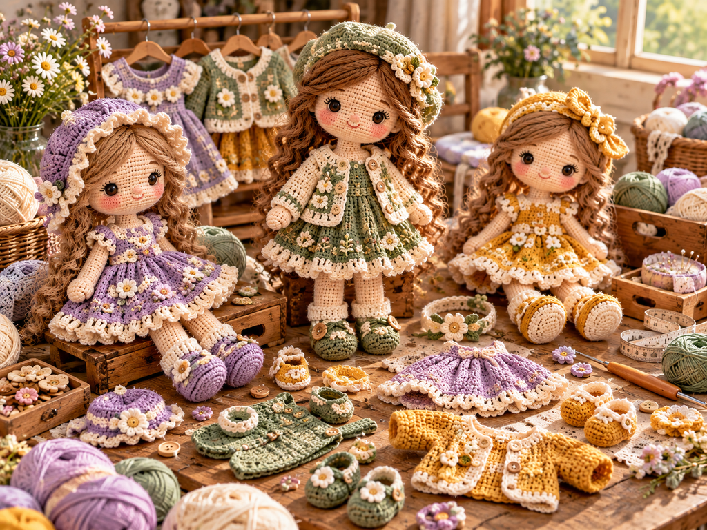 charming crochet doll clothes patterns