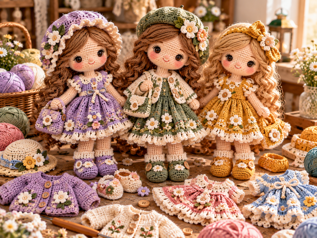 charming crochet doll clothes patterns