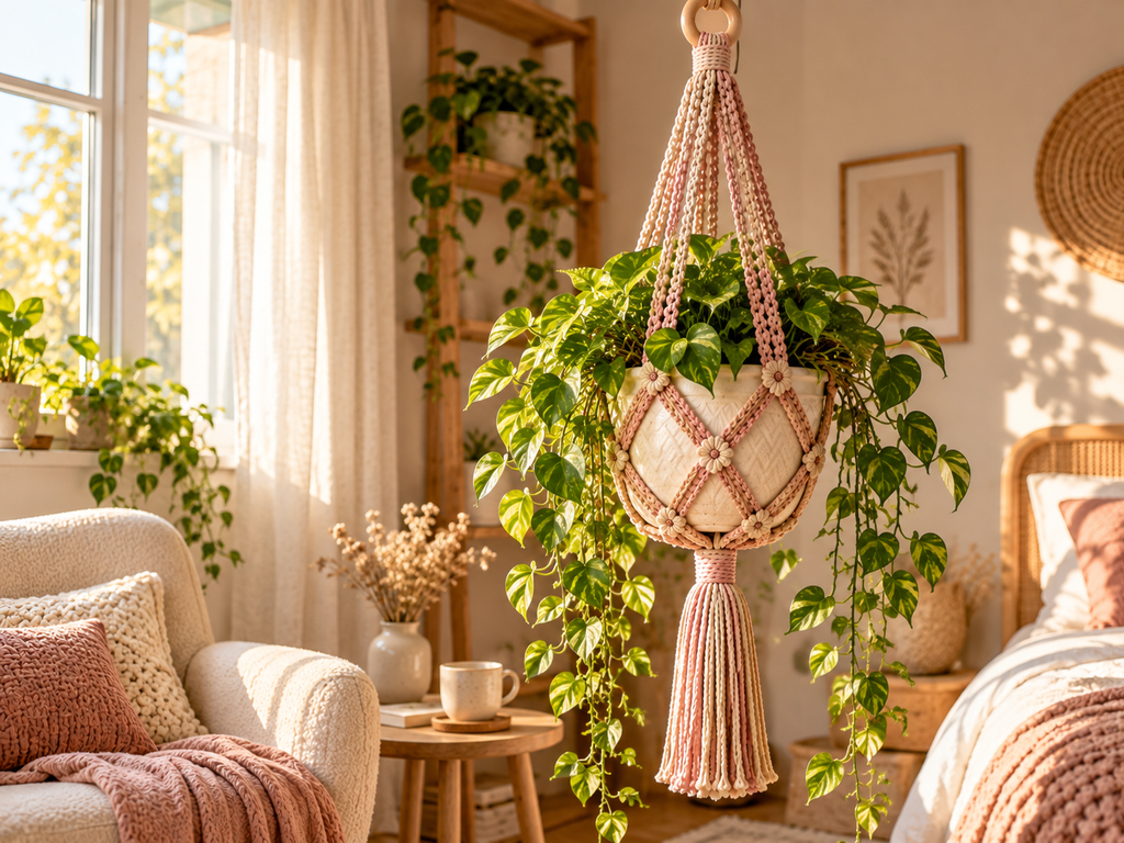 Free Crochet Hanging Planter