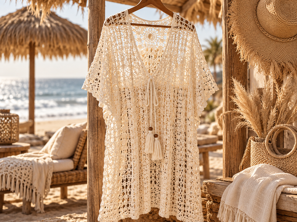 Boho Crochet Swimsuit Cover Up