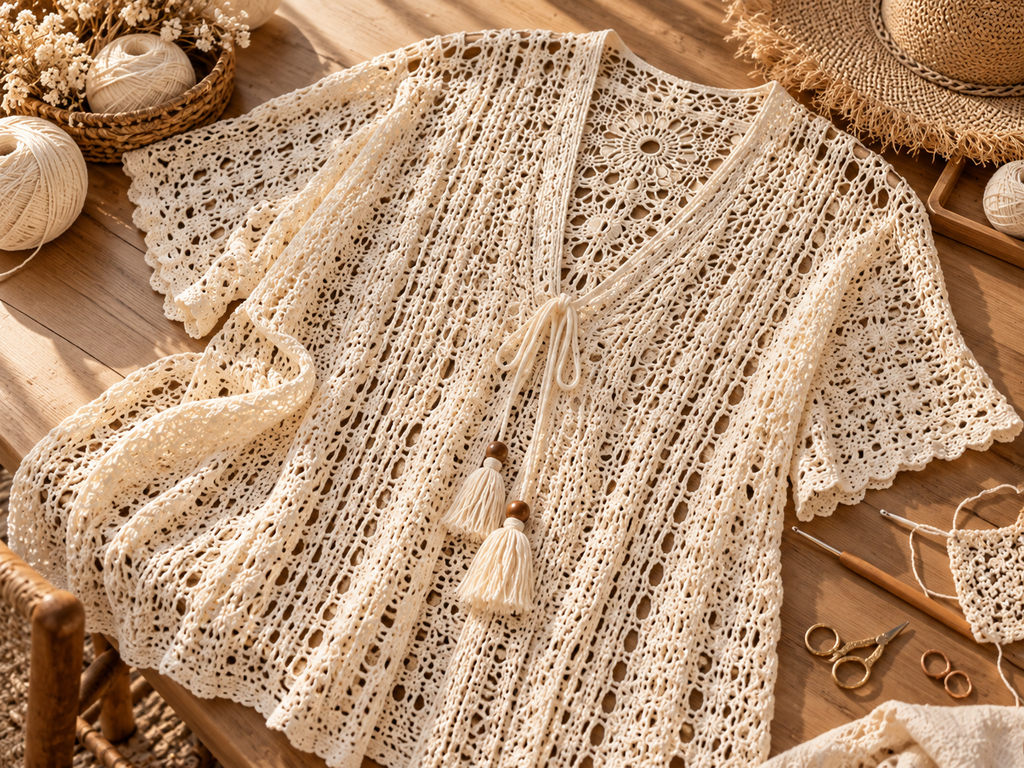 Boho Crochet Swimsuit Cover Up