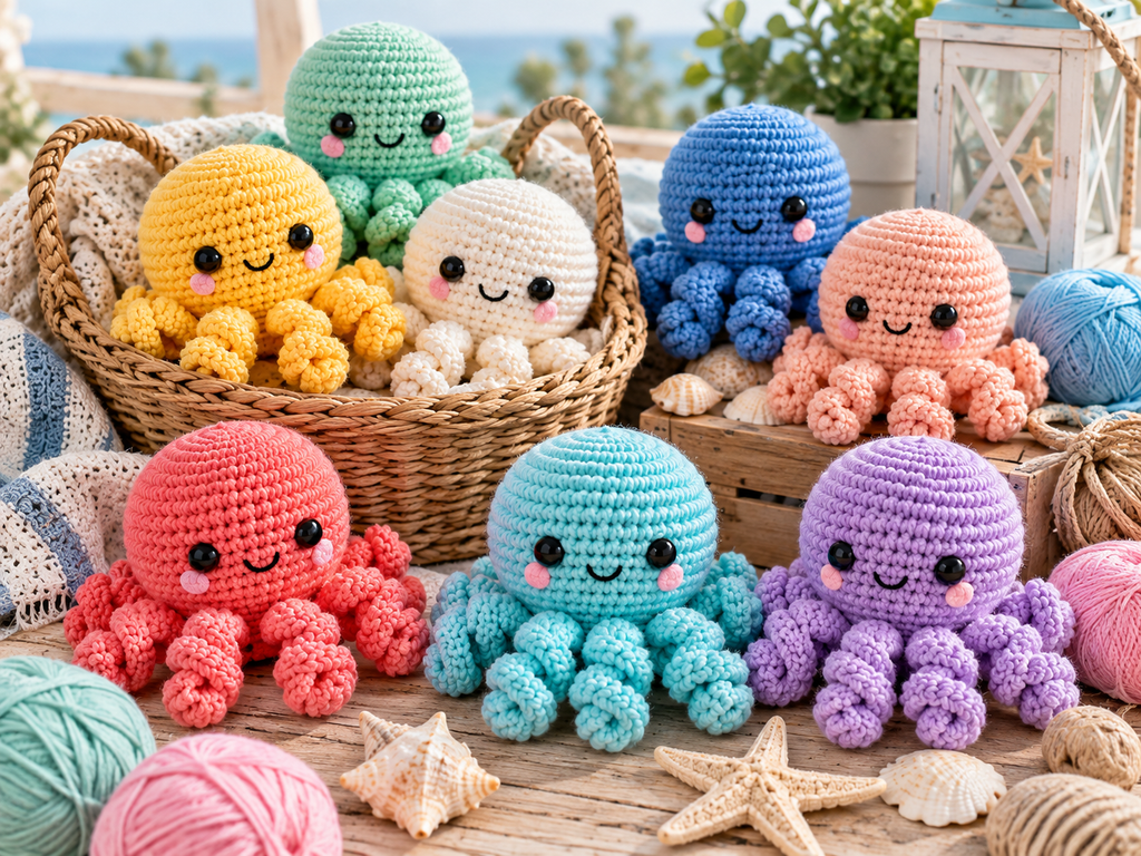 cute and colorful crochet octopus patterns