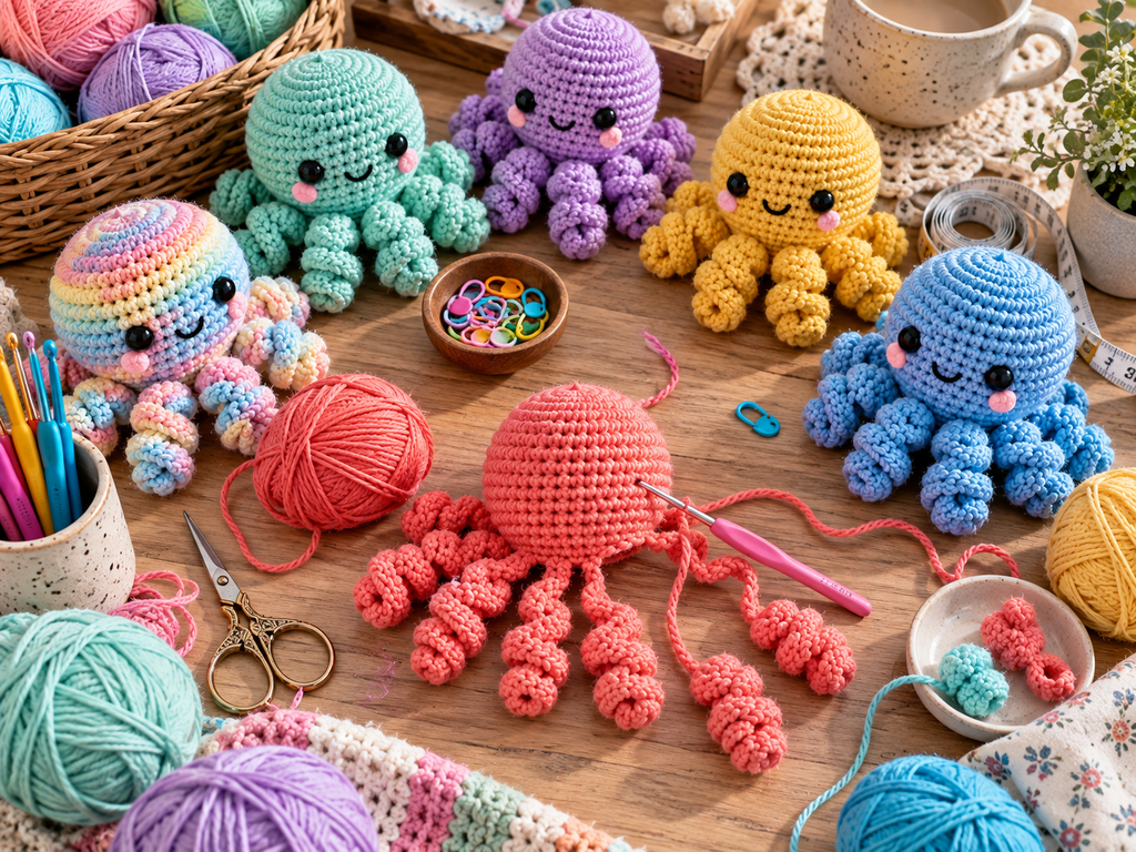 cute and colorful crochet octopus patterns