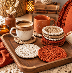 Yarn Crochet Coasters