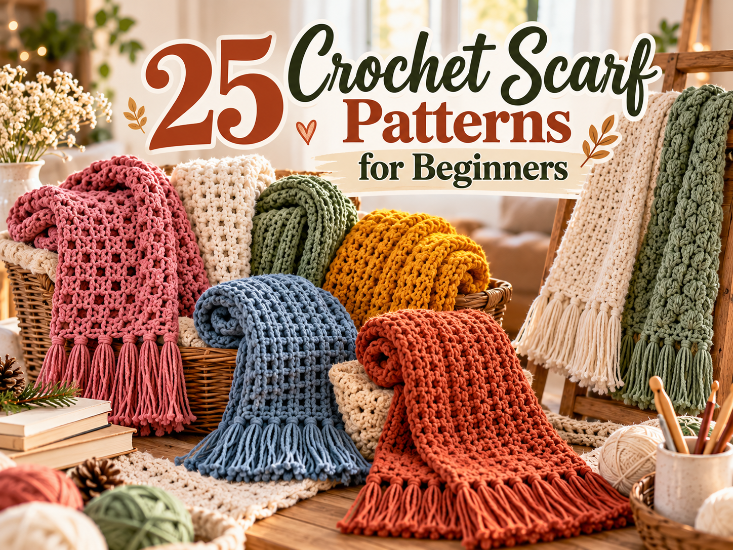25 crochet scarf patterns for beginners