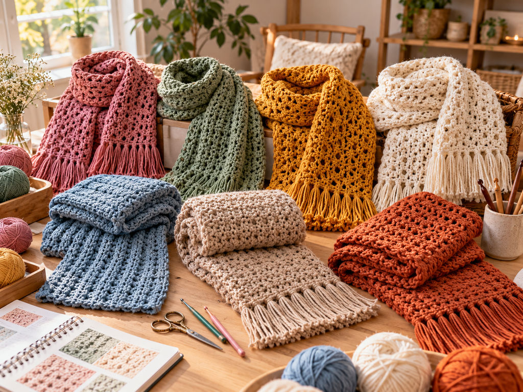 25 crochet scarf patterns for beginners