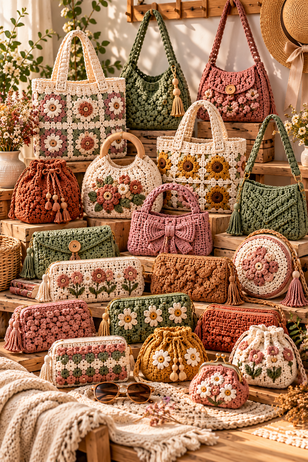17 crochet bag and pouch patterns